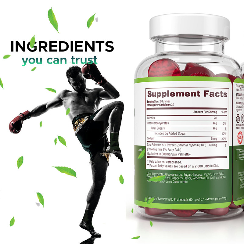 Saw Palmetto Gummies per uomini e donne Equilibrio ormonale Saw Palmetto Supplement
