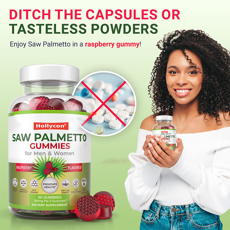 Saw Palmetto Gummies per uomini e donne Equilibrio ormonale Saw Palmetto Supplement