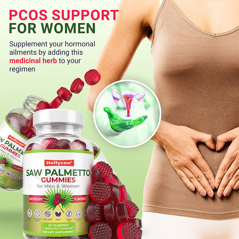 Saw Palmetto Gummies per uomini e donne Equilibrio ormonale Saw Palmetto Supplement