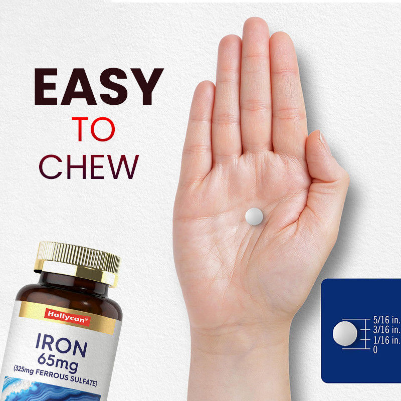 OEM Compresse di ferro Solfato ferroso di ferro 365mg Per la produzione di globuli rossi