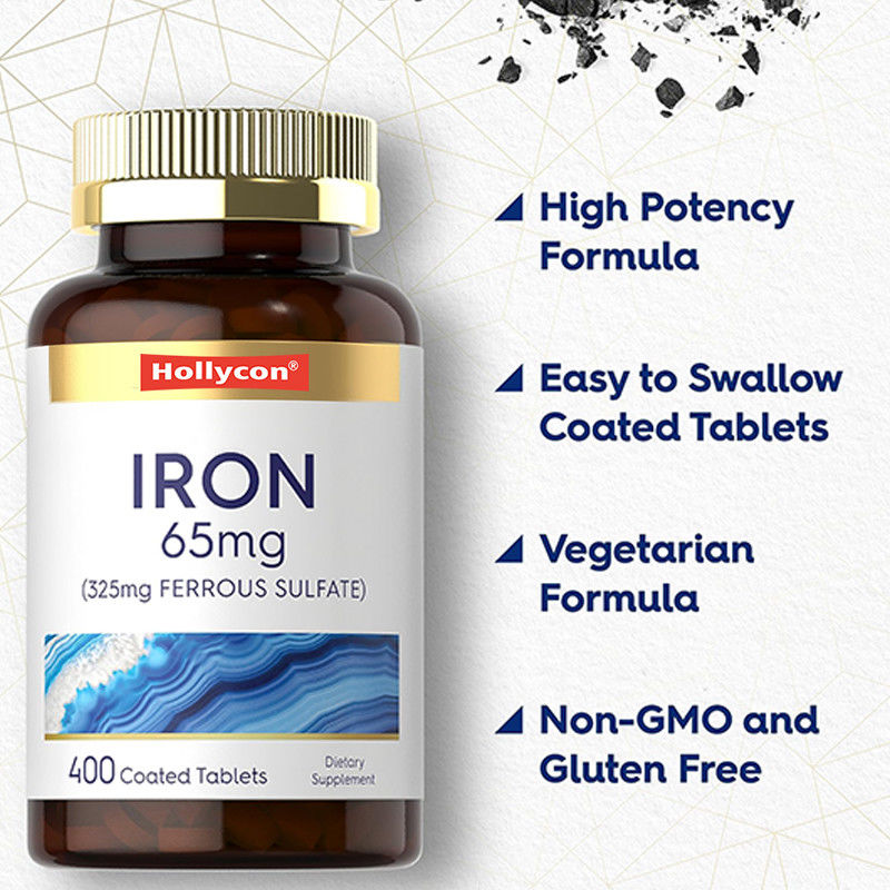 OEM Compresse di ferro Solfato ferroso di ferro 365mg Per la produzione di globuli rossi