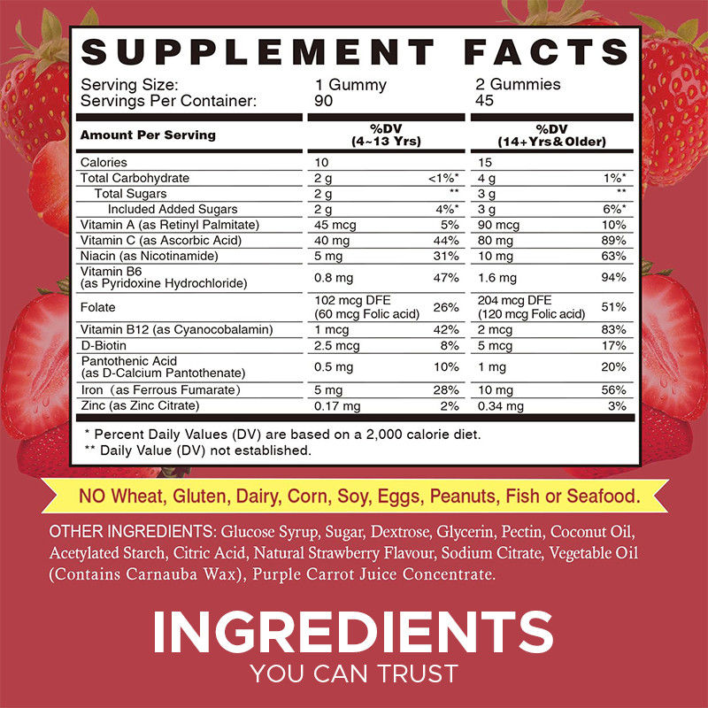 gomme di ferro per uomini e donne gomme di ferro vegetariane per prodotti a base di globuli rossi