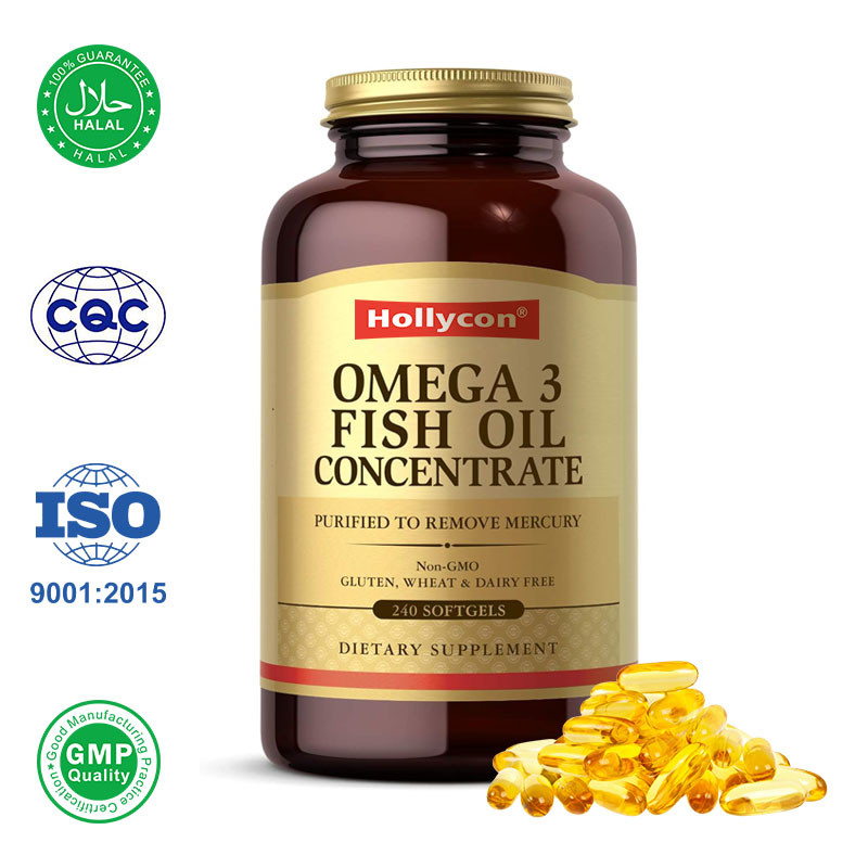 I gel di olio di pesce sostengono la salute del cuore e delle articolazioni del cervello con gli acidi grassi Omega3