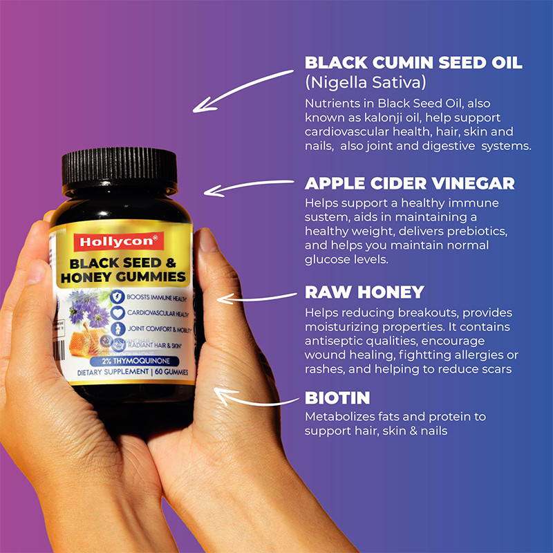 Olio di semi neri e gomma di miele 200 mg Estratto di olio di semi neri per il supporto immunitario
