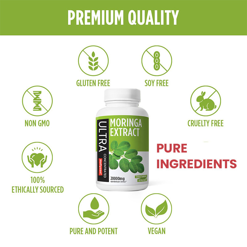 Capsule di Moringa Puro di Fabbrica Supporto Immuno Digestivo Capsule di Moringa in Polvere