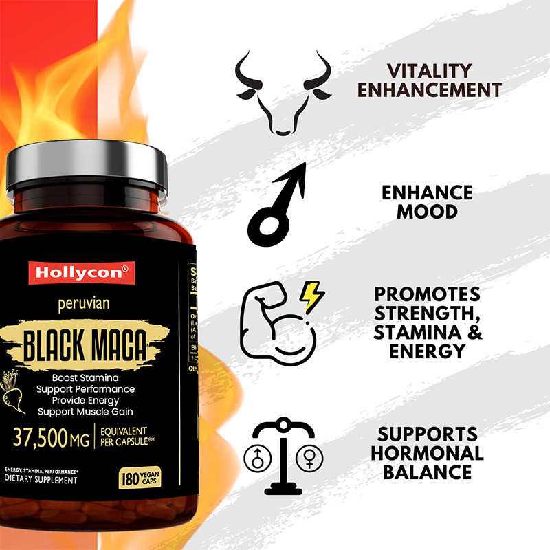 Capsule di Maca per aumentare la resistenza 750mg Estratto di Maca nero per fornire energia