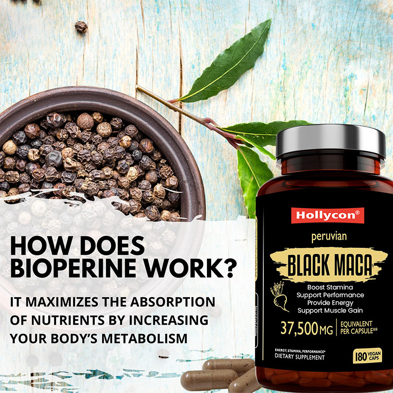 Capsule di Maca per aumentare la resistenza 750mg Estratto di Maca nero per fornire energia