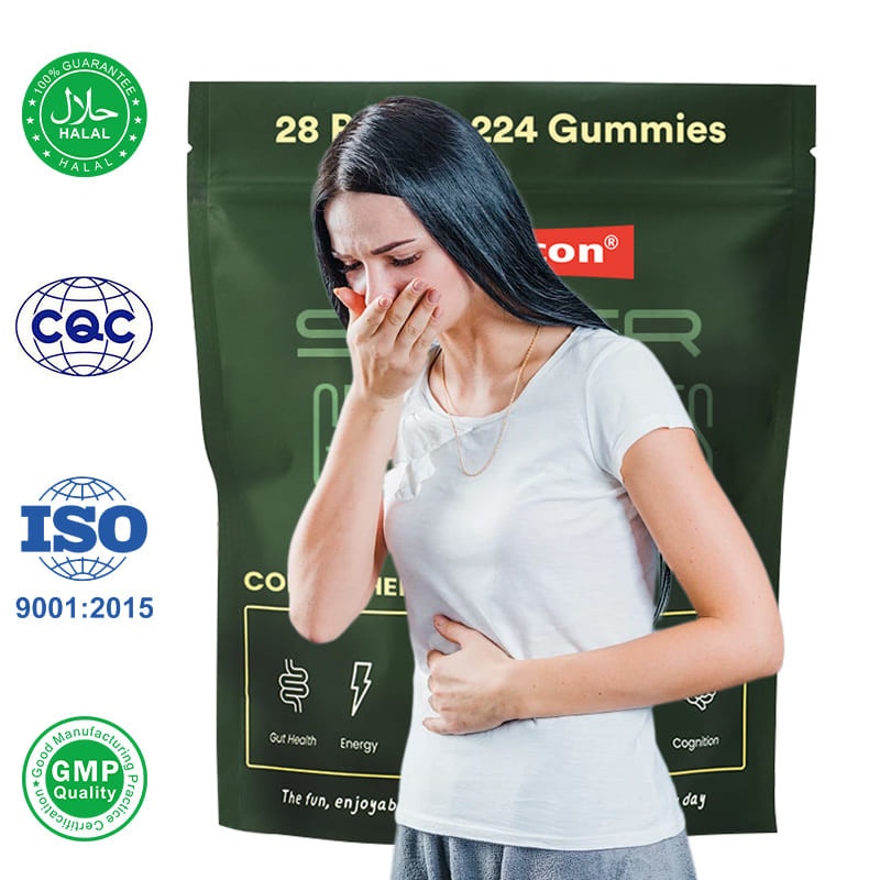 Tisana verde gomma multivitaminica integratore di spirulina in polvere Migliora la salute intestinale Supporto immunitario