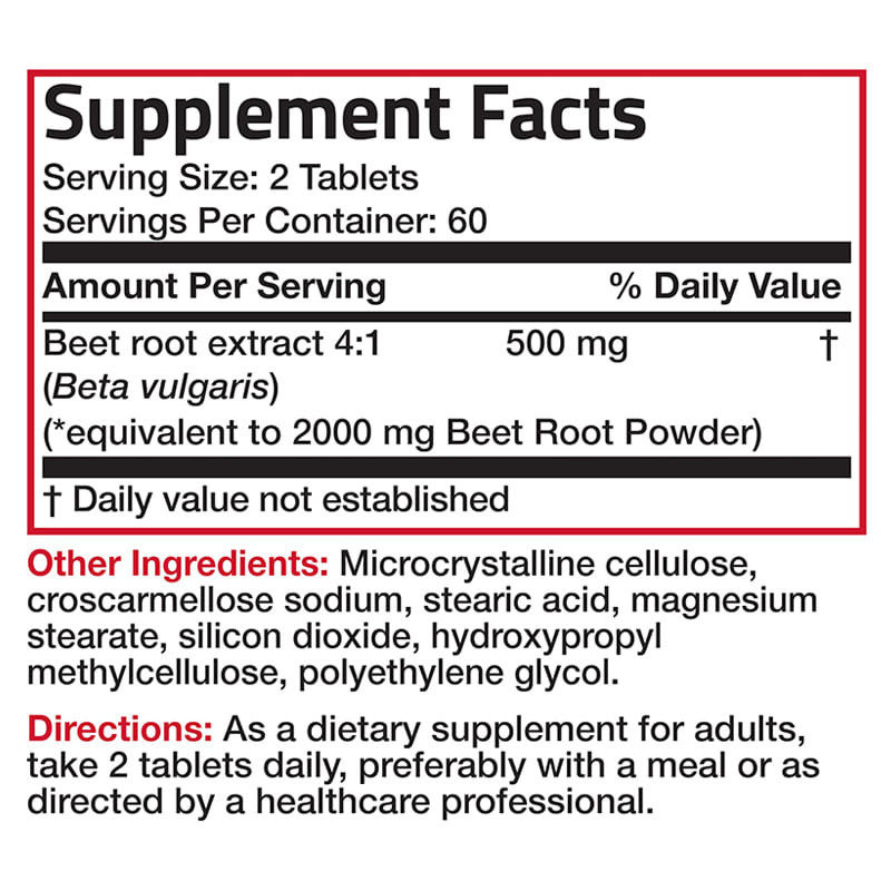 Capsule di radice di barbabietola OEM per la pressione alta 500mg Estratto di radice di barbabietola biologica