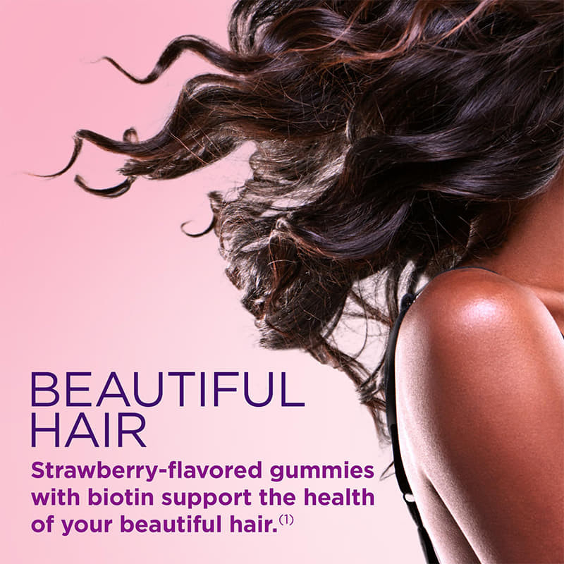 Per capelli, pelle e unghie gomme per le donne 2500mcg Biotina per la crescita dei capelli gomme biotina