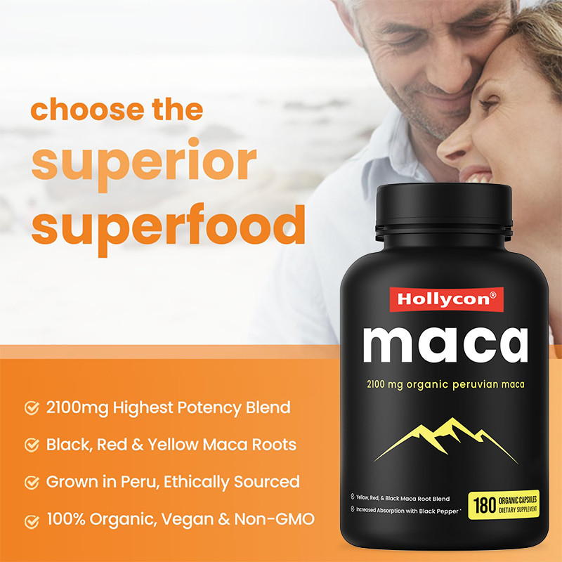 Capsule di Maca 2100mg Miscela di Maca Organica Per Fornire Energia Capsule di Maca