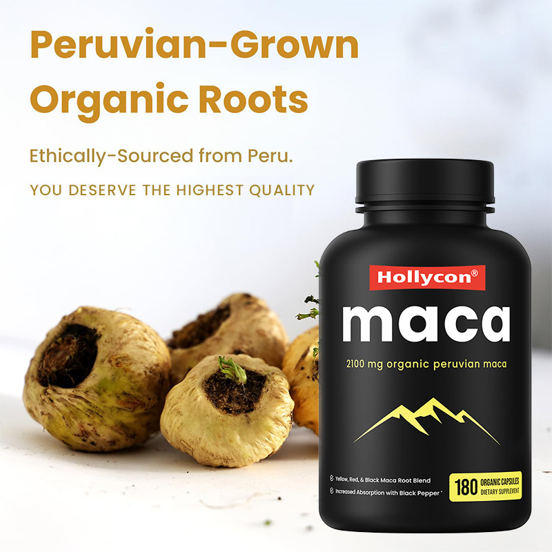 Capsule di Maca 2100mg Miscela di Maca Organica Per Fornire Energia Capsule di Maca
