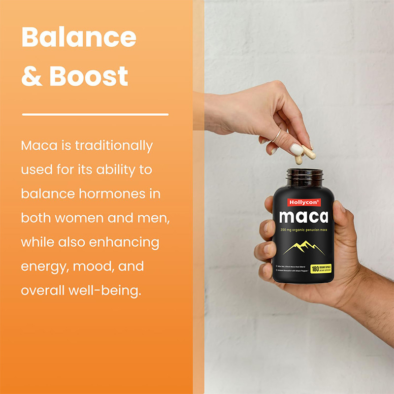 Capsule di Maca 2100mg Miscela di Maca Organica Per Fornire Energia Capsule di Maca