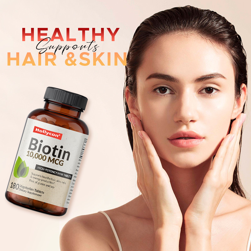 OEM Biotina Capsule per la crescita dei capelli 10.000mcg Biotina per la pelle e le unghie sane