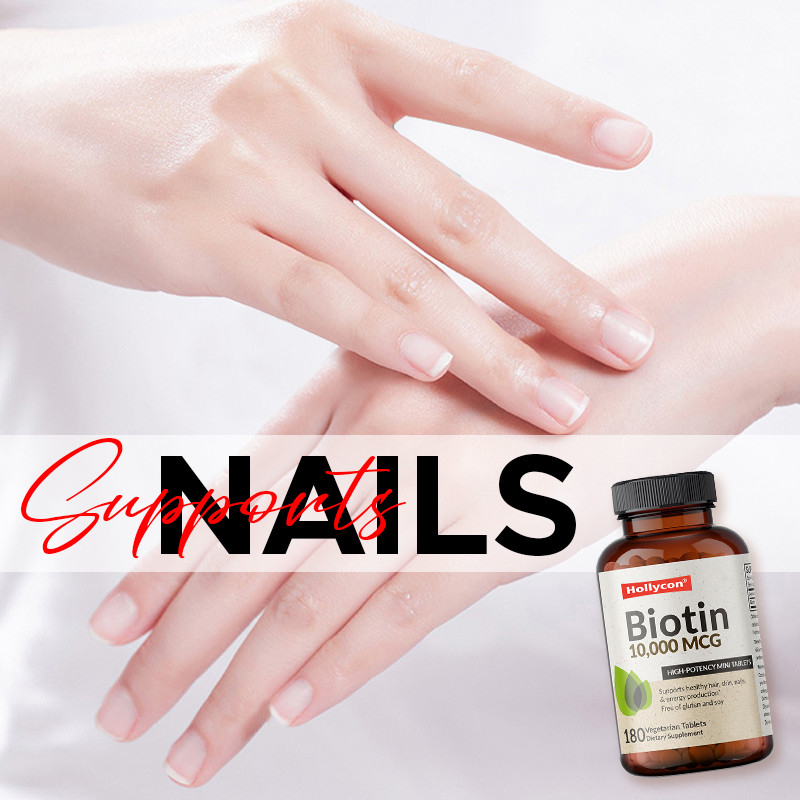 OEM Biotina Capsule per la crescita dei capelli 10.000mcg Biotina per la pelle e le unghie sane