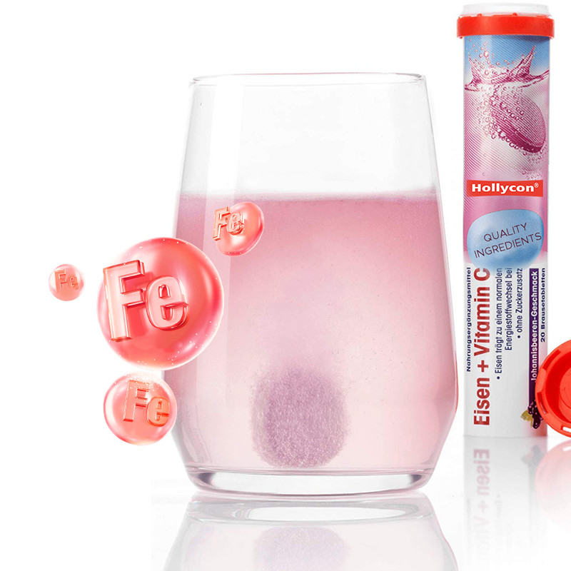 OEM Ferro e Vitamina C Effervescente compresse per supporto del ferro supplemento di ferro