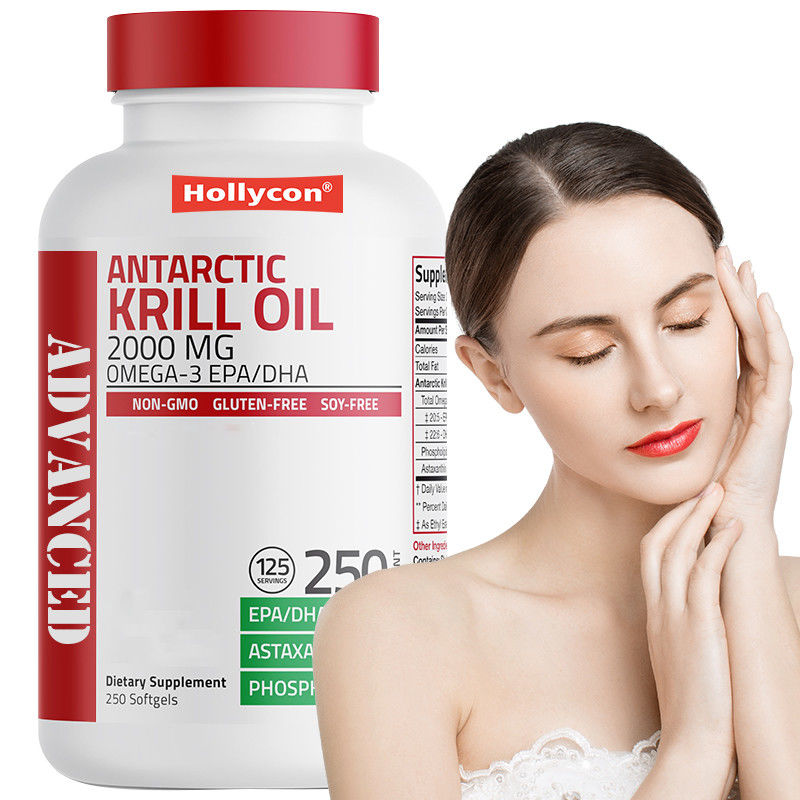 Olio di krill antartico per la salute generale 2000mg Softgels di olio di krill antartico