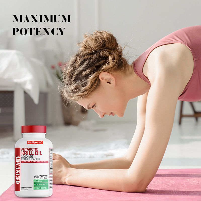 Olio di krill antartico per la salute generale 2000mg Softgels di olio di krill antartico