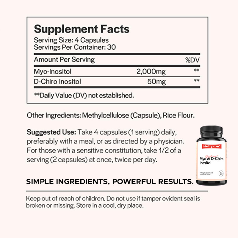 Supplemento di inositolo per l' equilibrio ormonale Myo- inositolo e D- Chiro capsule di inositolo