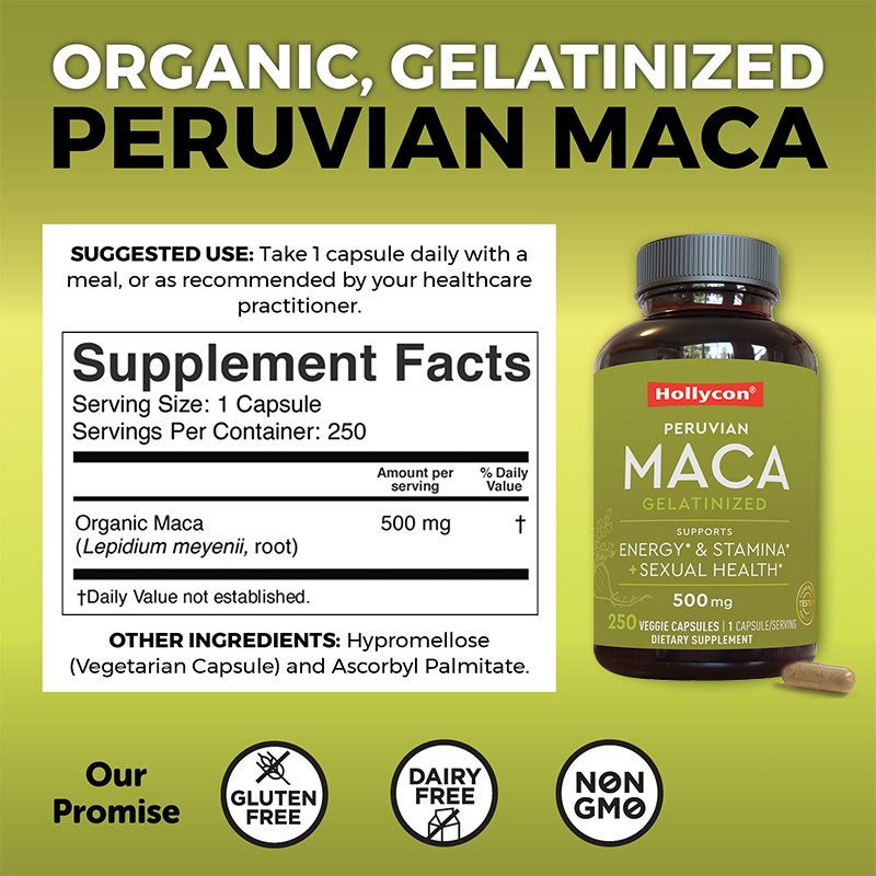 Capsule originali di Maca per uomini Capsule di Maca organiche per il supporto dell'umore