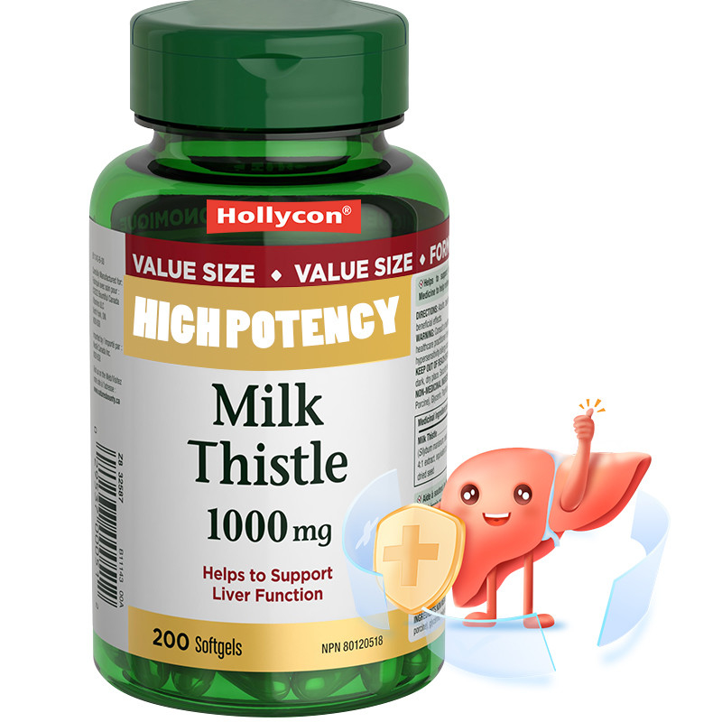 OEM Softgels di cardo da latte per il supporto della funzione epatica 1000mg Softgels di cardo da latte