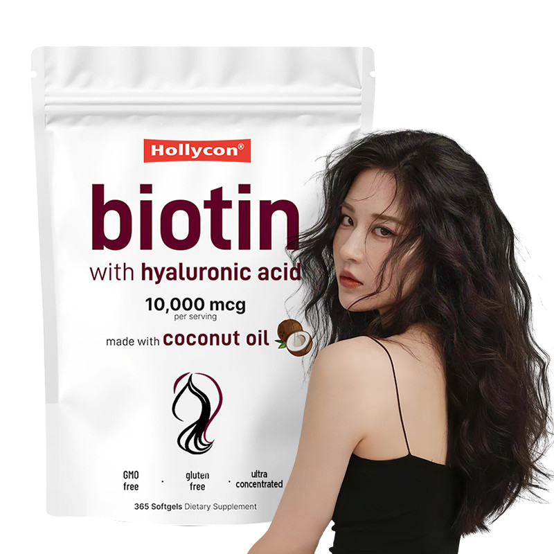 Supplemento di Biotina 10.000 mcg Biotina Softgel per capelli e pelle sani Biotina Softgel
