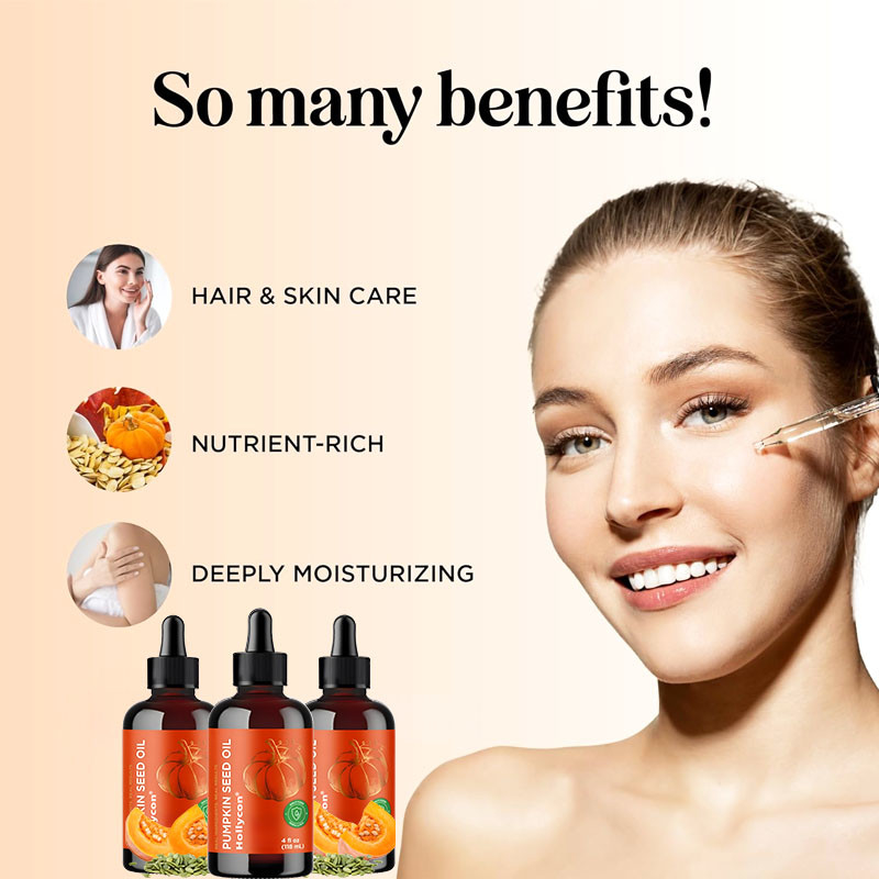 OEM olio di semi di zucca biologico 100% puro olio di semi di zucca per la crescita dei capelli