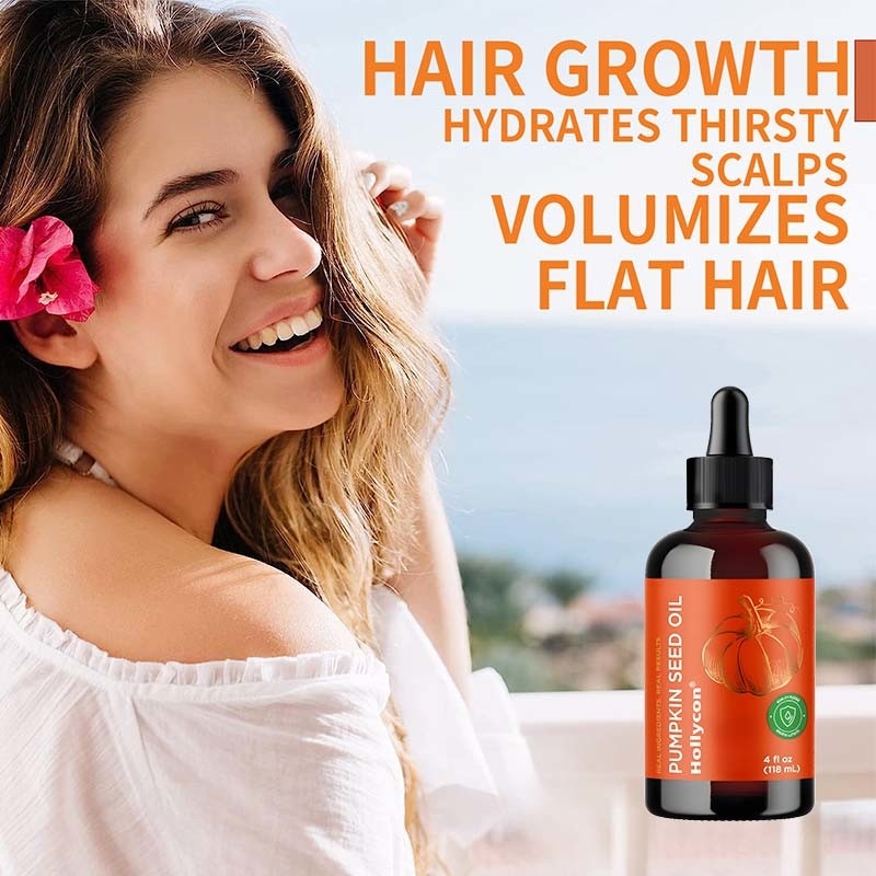 OEM olio di semi di zucca biologico 100% puro olio di semi di zucca per la crescita dei capelli
