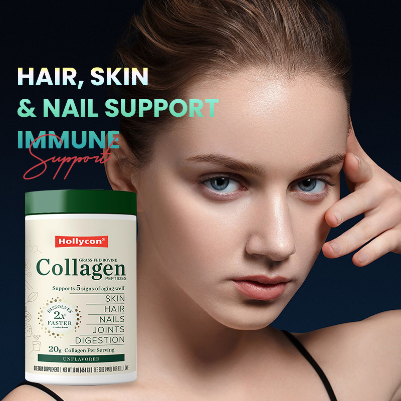 OEM Collagene in polvere per capelli pelle unghie supporto 20g collagene peptidi proteine in polvere