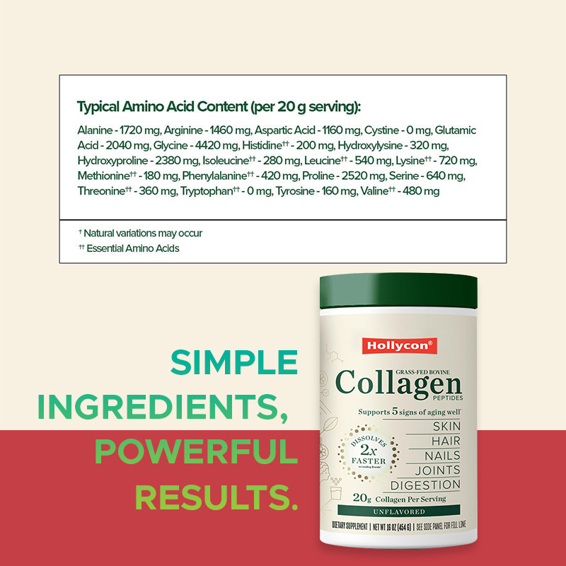 OEM Collagene in polvere per capelli pelle unghie supporto 20g collagene peptidi proteine in polvere