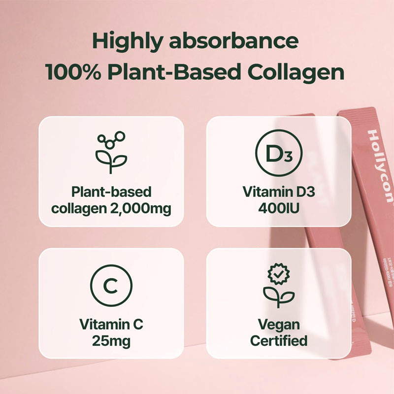 Bastoni di gelatina di collagene vegano con vitamina D3 400IU per sostenere le ossa sane