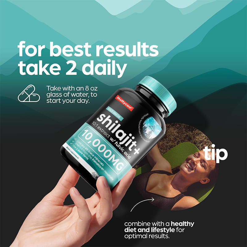 OEM Pure Himalayan Shilajit 10000mg Organic Shilajit Capsule per il supporto immunitario