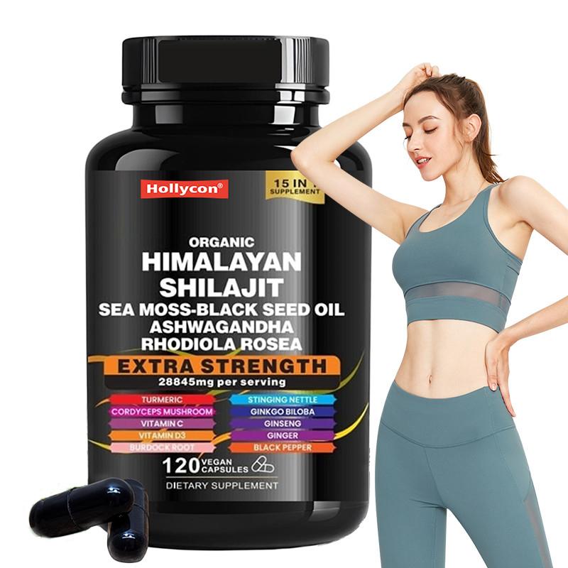 OEM Organic Pure Himalayan Shilajit Capsule per il supporto immunitario
