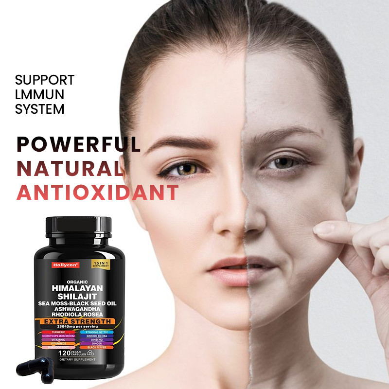 OEM Organic Pure Himalayan Shilajit Capsule per il supporto immunitario