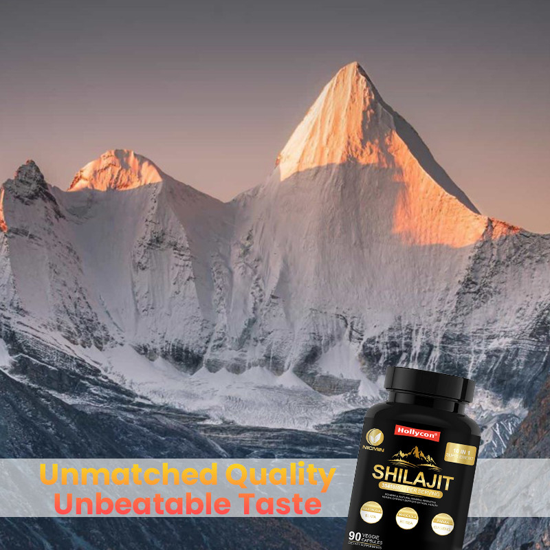 Supplemento di Shilajit Organico dell'Himalaya per il Supporto Immunitario 25000mg Capsule di Shilajit