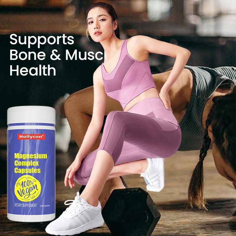 Supplemento di magnesio per il sostegno calmo Capsule complesse di magnesio per il supporto osseo