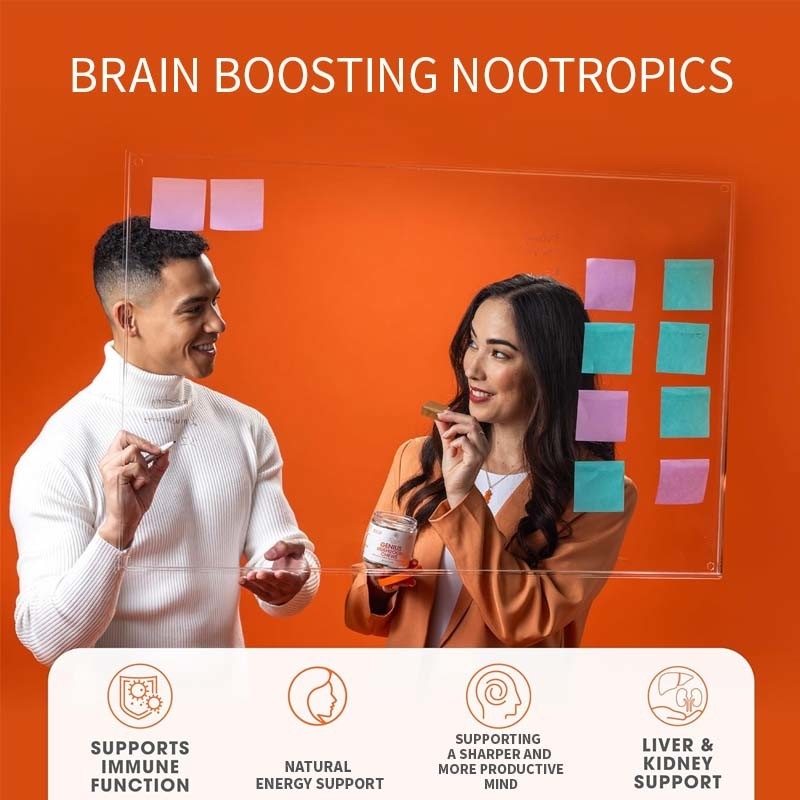Fabbrica Pianta Cordyceps Funghi nootropici Supporto energetico Focus Salute cerebrale Immunità Ganoderma Lucidum Funghi morbidi