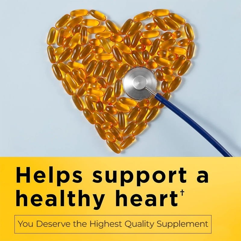 Olio di pesce Omega 3 Supplementi 1200 mg Softgels Omega 3 Olio di pesce per un cuore sano Supporto 230 Softgels 115 Assunzione giornaliera
