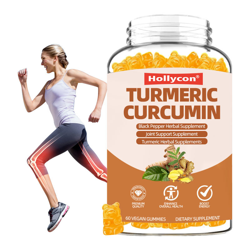 Le gomma di curcumina di curcuma OEM con zenzero e pepe nero supportano la salute immunitaria, della pelle sana e delle articolazioni per donne, uomini e bambini