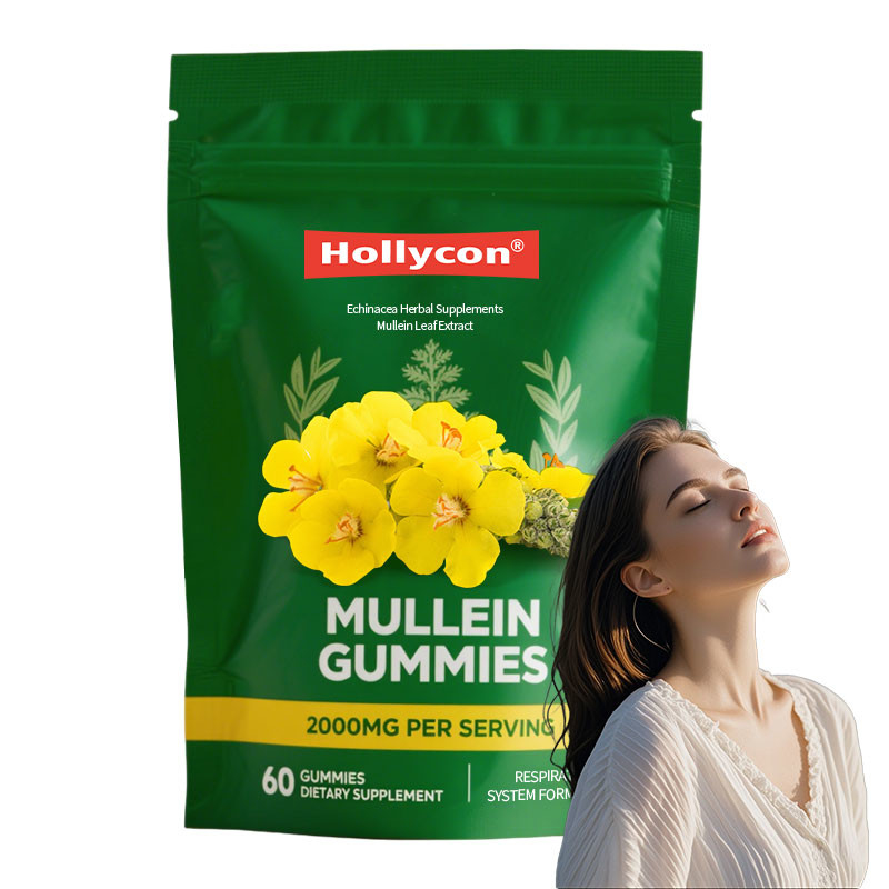 Estratto di foglie di verbasco premium per polmoni 2000mg, caramelle gommose al verbasco, disintossicazione polmonare, supporto respiratorio, digestivo e immunitario