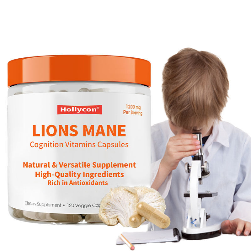 Fabbrica Supporta Chiarezza Focalizzazione Combatte lo stress ossidativo Supporta il benessere complessivo Vitalità Leoni Mane Cognizione Vitamine Capsule