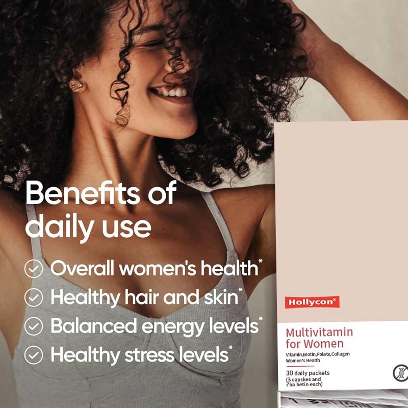 OEM All-In-One Complex Supplement Complex Nutrients for Overall Women's Health Hair Skin Energy Multivitamin for Women