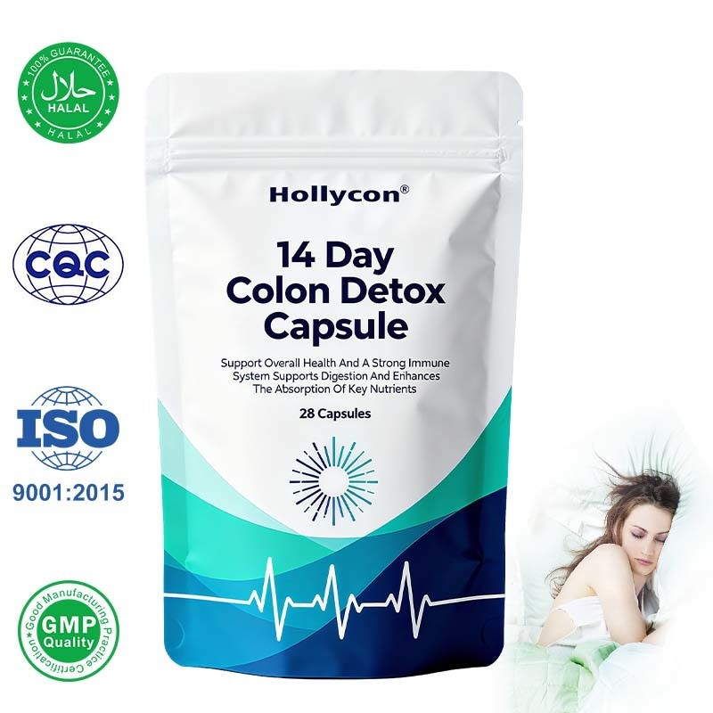 Supplemento di pulizia del colon di 14 giorni con 28 capsule ad alta resistenza e 24 mesi di durata per la salute intestinale
