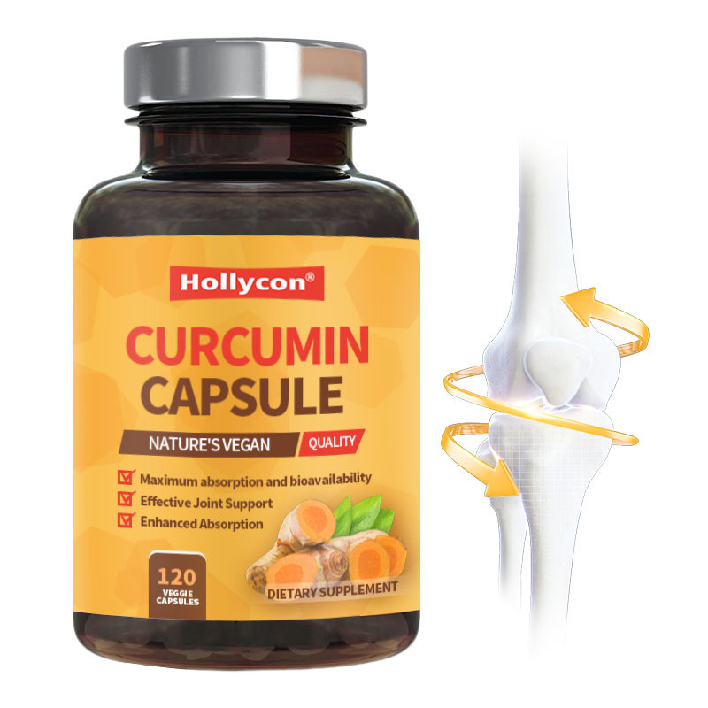 OEM supplemento di curcumina di curcuma con curcuma organica e zenzero pepe nero per il miglior assorbimento supporto articolare curcumina capsula