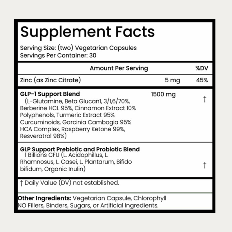 Vendita a Velocità Supplemento GLP-1 Supporto al Metabolismo Capsule 60 Capsule Vegetariane Per Bottiglia Prendi 2 Al giorno