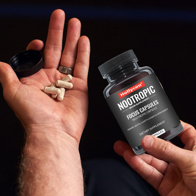 OEM Focus Capsule con L-teanina Vitamina B6 Memoria Chiarezza mentale e miglioramento cognitivo Supplemento cerebrale nootropico