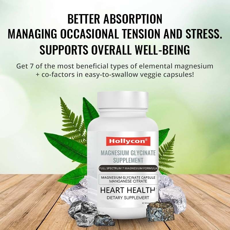 OEM Supplemento di Glicinato di Magnesio Sonno Muscolo Salute del Cuore Complesso di Magnesio Citrato di Manganese Magnesio Glicinato Capsula