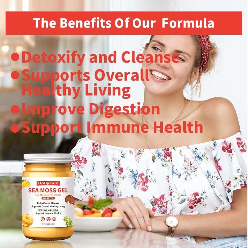 OEM Nutriente Seamoss Crudo Disintossicante e Purificante Ricco di Minerali Proteine Vitamine Salute Sea Moss Gel