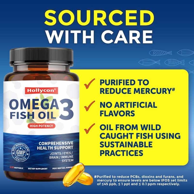 OEM Tripla Forza Oltre 2100mg Acidi Grassi Omega-3 Acidi Grassi Premium Olio di Pesce Selvatico Senza Rutto 120 Ct Olio di Pesce Omega 3