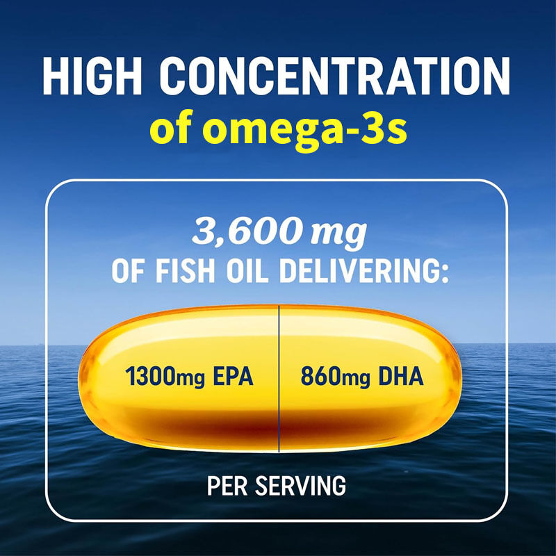 OEM Tripla Forza Oltre 2100mg Acidi Grassi Omega-3 Acidi Grassi Premium Olio di Pesce Selvatico Senza Rutto 120 Ct Olio di Pesce Omega 3